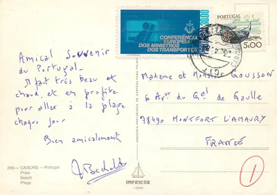 Cascais — Praia Beach — ImpriCor, n°266 — Verso