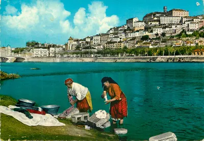 Vista parcial do Rio Mondego em Coimbra — Portugal Turístico — n° 5C/Pr