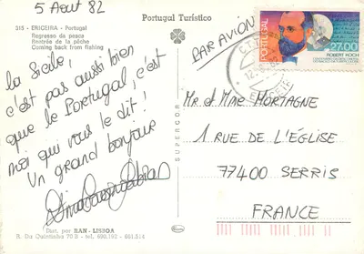 Ericeira - Portugal — Retorno da pesca — editor Portugal Turístico, n° 315 — Verso