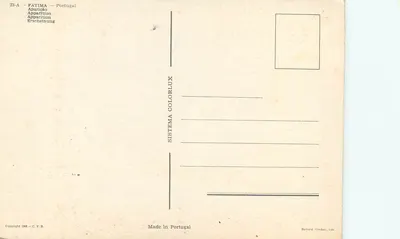 Nossa Senhora de Fátima — Aparição — SISTEMA COLORLUX — Verso