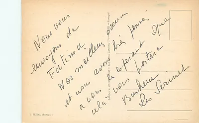 Fátima — Apparitions of Our Lady — Ed. V. NATORIGO, no. 3 — Back
