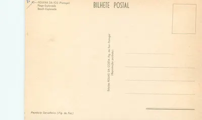 Figueira da Foz — Praia e esplanada — Éditions Águas da Costa — Verso