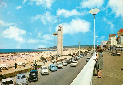 Figueira da Foz, Portugal — vista parcial da praia — editor Cidade de Figueira da Foz, n° 490