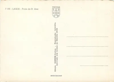 Lagos — Praia da Ana — wydawca IBERPEx, seria F-199 — Rewers