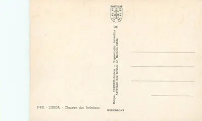 Cloître des Jérônimes — Lissabon — Uitgave IBEREX — Achterkant