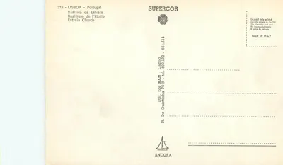 Basílica da Estrela — Lisboa, Portugal — SUPERCOR — Verso