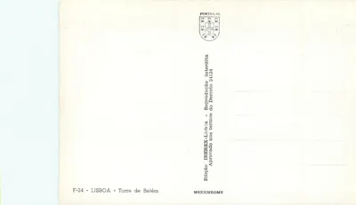 Torre de Belém — Lisboa — Edição IBPREX — Verso