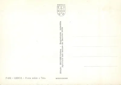 Most nad Tejo — Lizbona — Wydawnictwo IBEFEX, seria F-432 — Rewers