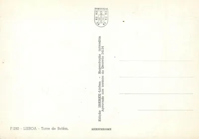 Torre de Belém — Lizbona — Wydawnictwo IBEREX — Rewers