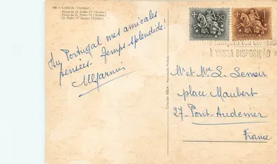 Place de D. Pedro IV — Lizbona — wydawca Dúlia, n° 198 — Rewers