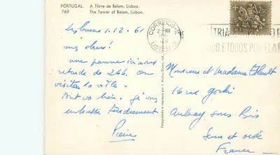Tor do Belém — Lizbona — wydawca J. Arthur Dixon Ltd. nr 769 — Rewers