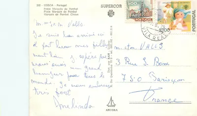 Place Marquês de Pombal — Lizbona — wydawca SUPERCOR, nr 202 — Rewers
