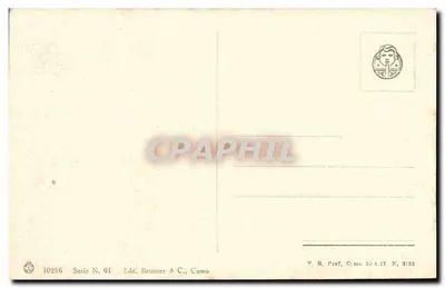 Navio a vela — lago ou mar — editor Brunner & C., Como, série N° 01 — Verso