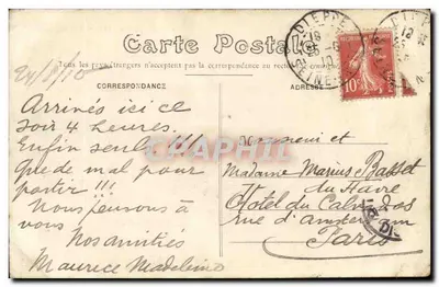 Dieppe — Canotto di battellaggio — Editore G. Farcouche, numero di serie non visibile — Verso