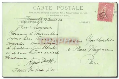 Trouville — Le Bac de Deauville — LL. 75 — Verso