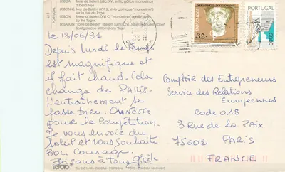 Torre de Belém — estilo gótico manuelino — editor SOFOTO, n° LX 1 — Verso