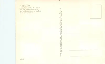 Madeira — The Best Views of Madeira — publisher Hans Huber KG, Gamisch-Partenkirchen — Back