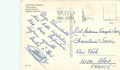 Santana (Madeira) — Typical Houses — Voto Uma Arca — Back