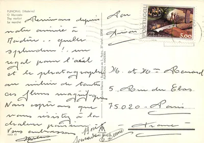 Funchal (Madeira) — Mercado — Editor no visible — Reverso