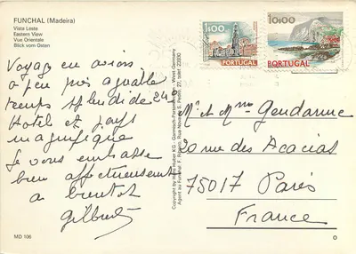 Funchal (Madeira) — Widok orientalny — Copyright by Hans Huber KG, nr MD 106 — Rewers