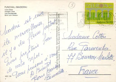 Funchal (Madeira) — Widok na zachód — wydawca MD 119 — Rewers