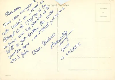 नज़ारे — पैनोरमा दृश्य और स्थानीय जीवन — पोर्तुगाल टूरिस्टिको, संख्या 755/205 — पीछे