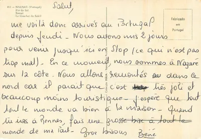 Nazareth (Portugal) — Pôr do Sol — Éditeur Dúlia, n° 483 — Verso