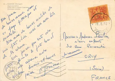 Nazaré (Portugalia) — Typowe aspekty strojów rybaków — Kolekcja DÚLIA — Rewers