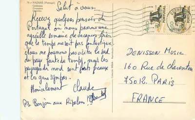 Nazaré (Portugal) — Persone in abiti tradizionali — Collezione Dúlua, n°78 — Verso