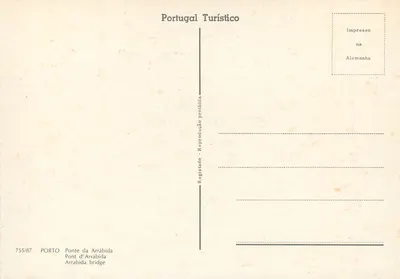 Ponte da Arrábida — Porto — editor Portugal Turístico, n° 755/87 — Verso