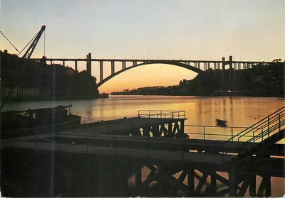 Ponte de Arrábida — Ponte de Arrábida ao crepúsculo — Carta do Catálogo 'Vistas Sónicas no Padrão Seco' PORTO