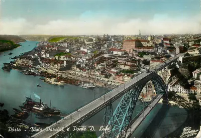 Porto - Vista Parcial e Ponte D. Luís — Foto Zeevada, Porto