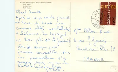 Palácio Nacional da Pena — Sintra — editor Dúlua, n°33 — Verso
