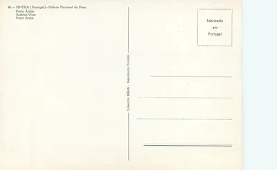 Sintra — Palácio Nacional da Pena — editor DÚLIA, n°46 — Verso