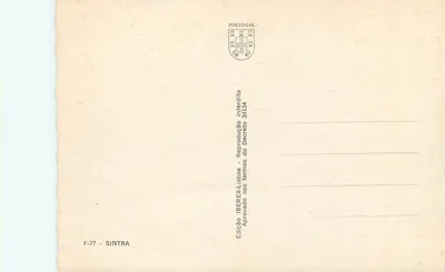 Sintra — zamek i zabytki — wydanie IBEREX-Lisboa — Rewers