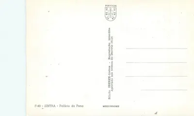 Palácio da Pena — Sintra — Édition IBEREX, Lisbonne — Rewers