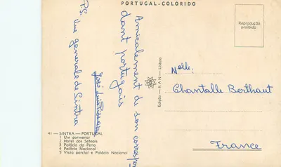 Sintra — Vista panorâmica dos monumentos — Édition R.A.N. — n°41 — Verso