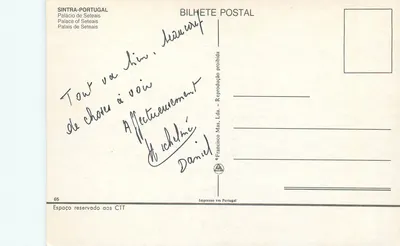 Pałac w Seteais — Sintra — wydawca Francisco Mas, Lda. — Rewers