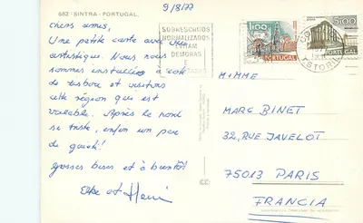 Sintra - Portugal — widok z łuku gotyckiego — éditeur Imprensa Cobas y Cía, n° 682 — Rewers