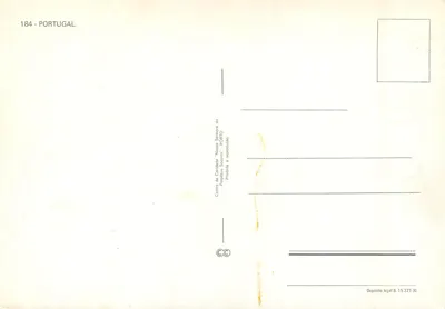 Torre de Belém — Mosteiro de Jerónimos — Castelo de São Jorge — Portugal — Centro de Cuidado 'Márcia Sobreira do Portugal' Série 184 — Verso