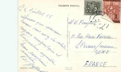 Figueira da Foz — Descarregamento de sal — Edição da Livraria Papelaria Carvalheiro — Verso