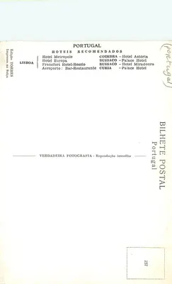Pormenor Hotelu Palace do Buçaco — Eskultura Manuelina — Wyd. Torres, n° 237 — Rewers