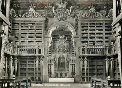 Coimbra. Universidade. Biblioteca — vista interna da biblioteca — Hilda, Made in Germany, n° 251