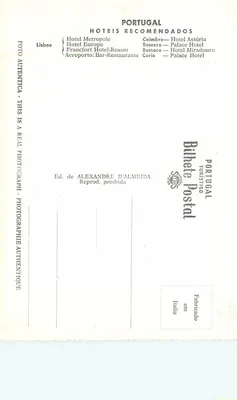 Bussaco — Galeria Palace Hotel — Wyd. Alexandre D'Almeida, nr 267 — Rewers
