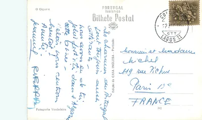 Praia da Rocha — widok z plaży i fara — Wydawnictwo Casa Inglesa, Portimão — Rewers