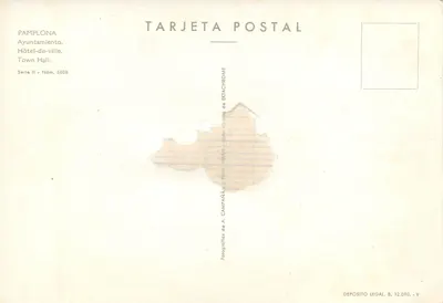 Pamplona — Hotel-de-ville — Editor: Campaña, Série II, N° 5608 — Verso