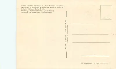 Mosteiro de Escorial — A Santa Hóstia — Claudio Coello — Verso