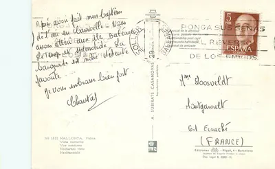 Palma de Mallorca — Nachtgezicht — A. Subirats Casanovas, n° 1615 — Achterkant