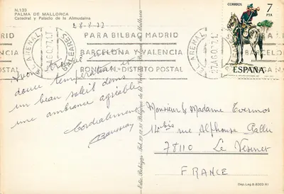 Palma de Mallorca — Catedral e Palácio da Almudaina — Ed. Bohigas N.133 — Verso