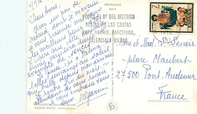 Palma Nova — Porto com barcos e edifícios — NEVCOLOR 5214 — Verso